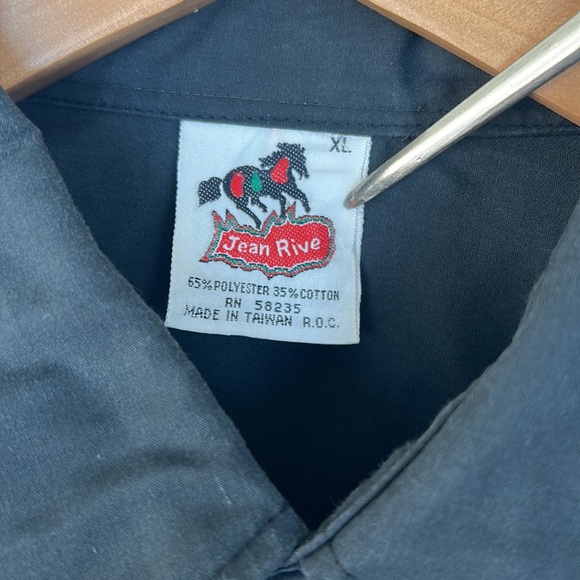 Vintage 70s 80s Jean Rive Western Wear Embroidered Long Sleeve Shirt - Picture 7 of 11